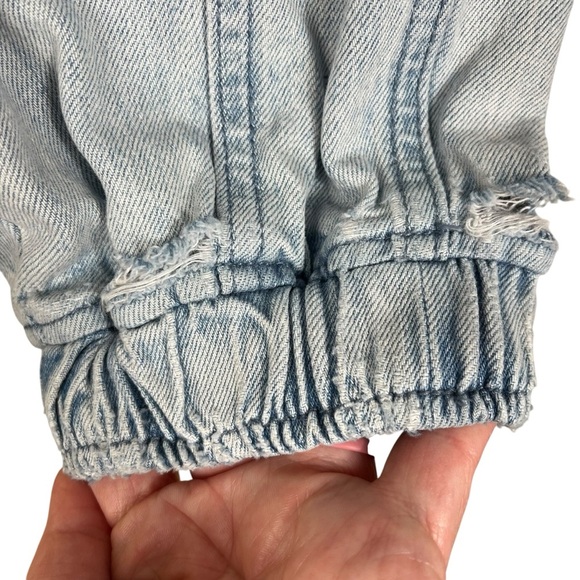 Hot Topic Denim Joggers Juniors Medium Light Wash Chain School Grunge Cargo - Picture 9 of 13